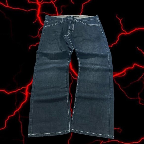 straight baggy studded y2k grunge skater jeans - Picture 2 of 7